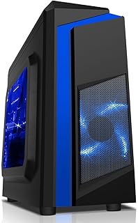 CiT F3 Noir Micro-ATX Boîtier pour unité Centrale avec Ventilateur LED Bleu 12 cm