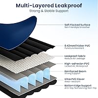 Vista 5 de Queen Air Mattress with Built in Pump, 18" Raised Comfort, Multi-Layer Leakproof, Heavy-Duty Support Blow Up Mattress, 800lbs High Capacity, 3 Min