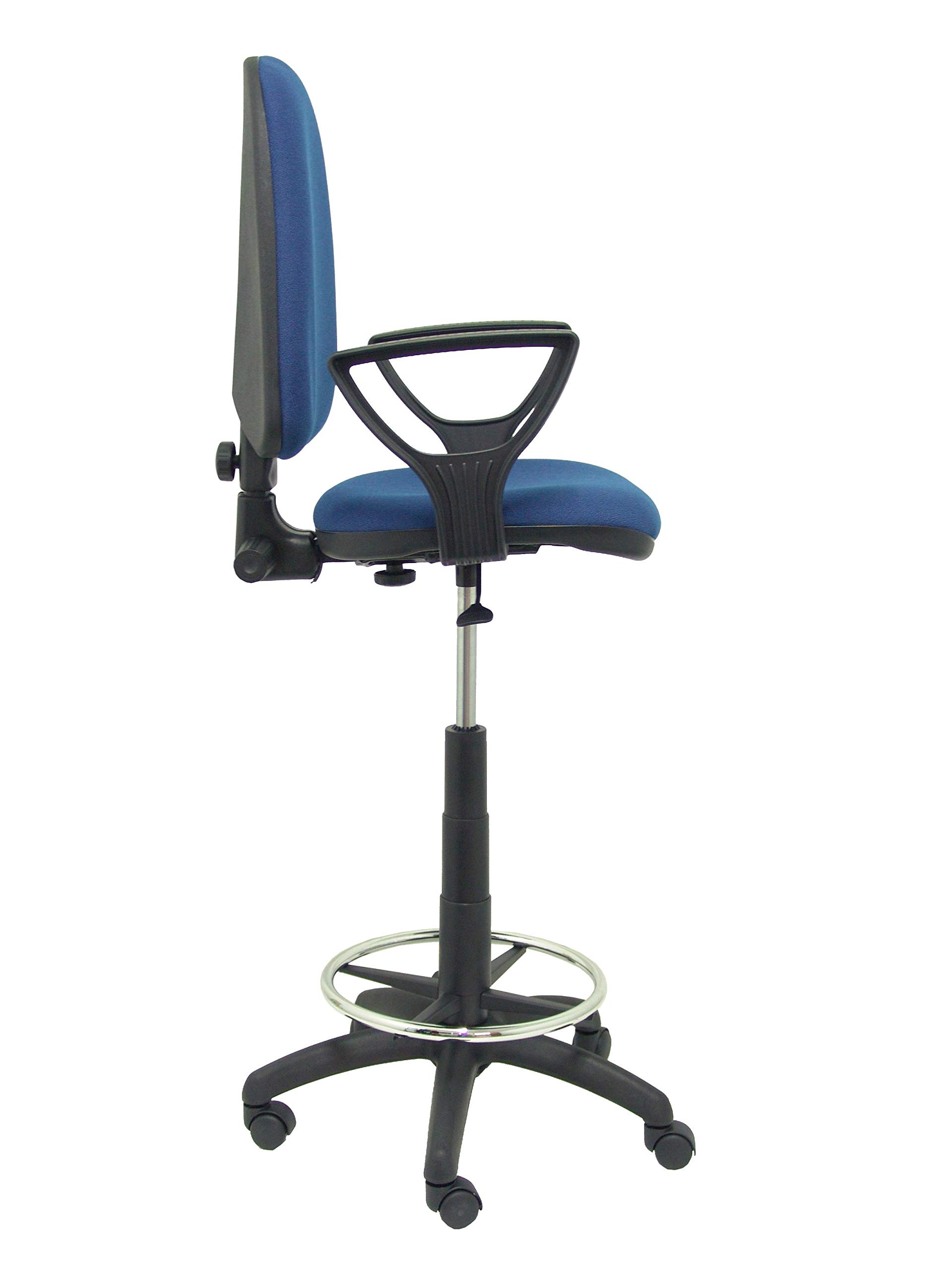 Piqueras y Crespo T04CP - Sgabello ergonomico, altezza regolabile e anello poggiapiedi Blu navy
