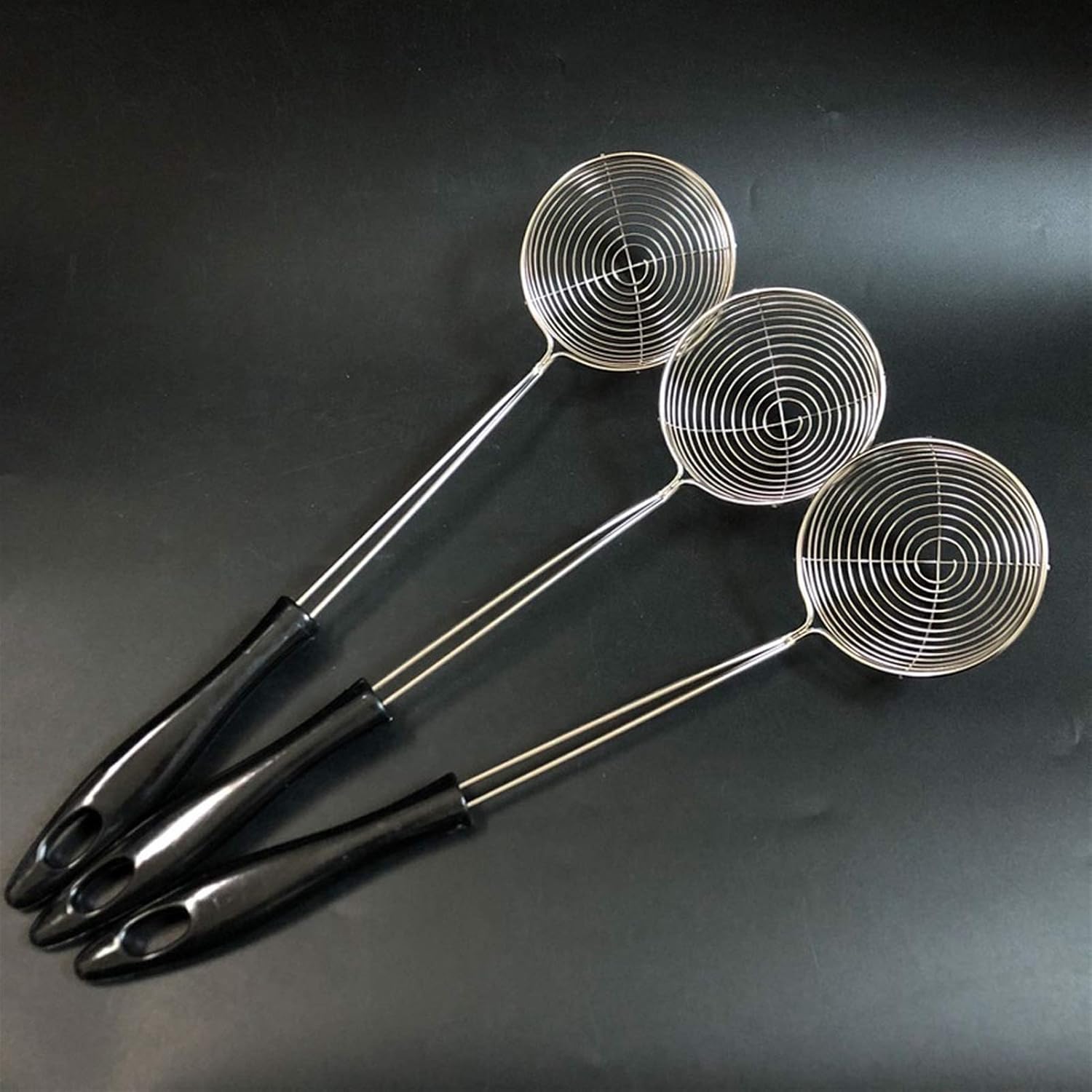 Leaky Spoon Food Strainer Premium Stainless Steel Kitchen Hot Pot Colander Skimmer Cooking Skimmer Strainer with Long Handle for Pasta Dumpling Noodle Hotpot 27cm Colander, 20010125