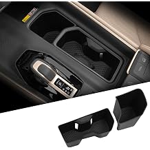 for Toyota Grand Highlander XLE/Hybrid Max/Platinum Accessories 2026 2025 2024 Center Console Cup Holder Liner Insert - TPE, 2 Pack Protector Cup Drink Coaster