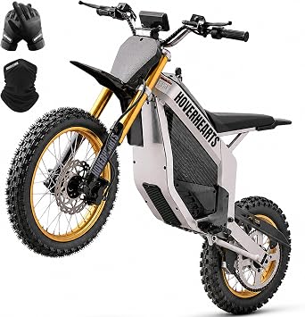 HOVER HEART Electric Dirt Bike for Adults, Ebikes for Adults, E-Bike, E Dirt Bike,14"/12" Fat Tires 42MPH 3000W 48V/30AH LFP Electric Motorcycle, Off-Road Mountain Bike Black