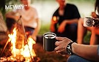 Vista 105 de MEWAY 12oz Coffee Mug With Handle 8 Pack Bulk,Stainless Steel Insulated Travel Tumblers With Sliding Lid,Double Wall Vacuum Camping Cup for Hot &