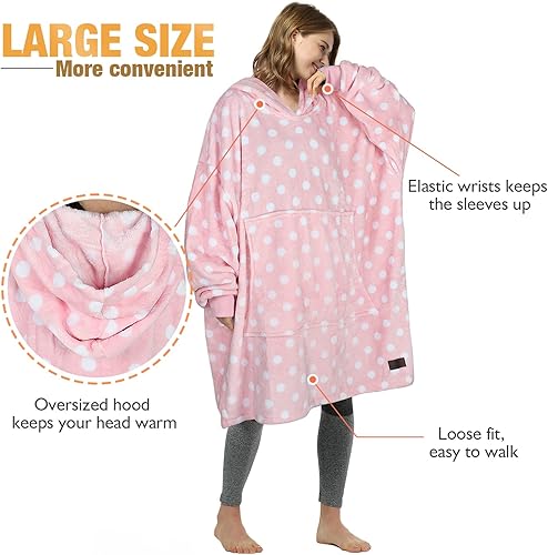 Miniatura 3 de Catalonia Sudadera con capucha de gran tamaño, sudadera de forro polar con bolsillo frontal grande, para adultos, hombres y mujeres