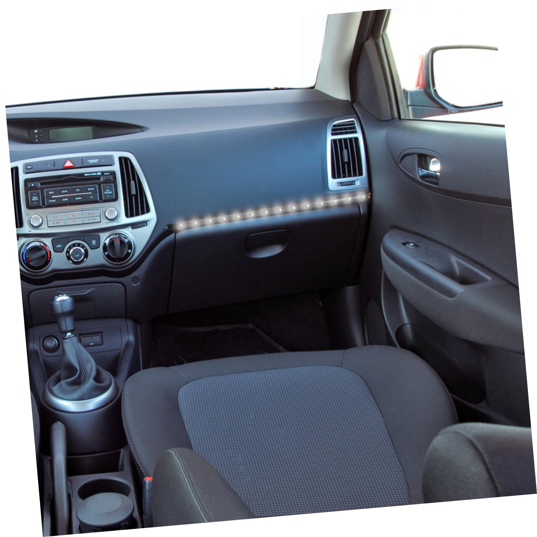 Cabilock Ruban LED Voiture Blanc 12v 4 Pièces Bandes Lumineuses LED pour Voitures Design Simple pour Décoration Intérieure Golf