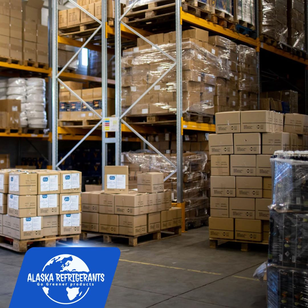 Kombiniertes Alaska Refrigerants Kit – 3in1 R134a Ersatzkältemittel mit PAG 100 Öl und Dichtmittel + R134a Ersatzkältemittel + Schlauch & Manometer