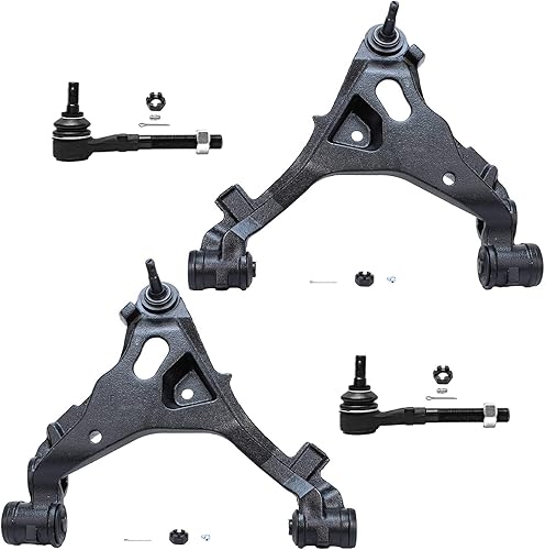 Miniatura 48 de Detroit Axle - Kit de brazos de control delanteros de 4 piezas para Nissan Cube 2009-2014, Nissan Versa 2007-2012 2 brazos de control inferiores con