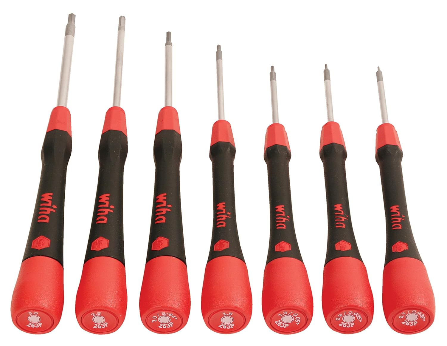 Wiha 26393 Screwdriver Set with Soft PicoFinish Handle, Hex Metric , 7 Piece