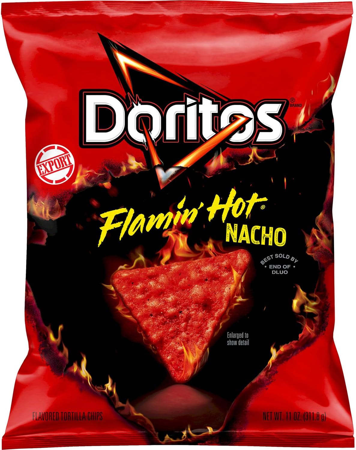Frito Lay Flamin' Hot Nacho Cheese Tortilla Chips, 11 Oz 311.8 G