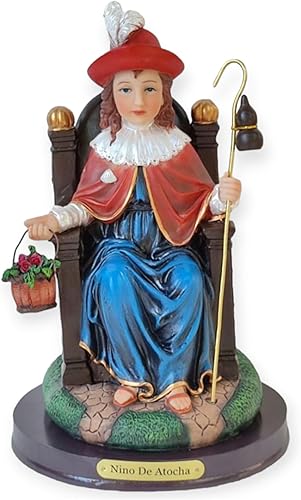 Gigi's Classy Kids Estatua de Santo Nino de Atocha Imagen de Estatua de Niño Divino Santo 3, 5, 8, 12 pulgadas, Regalo religioso (8 pulgadas)