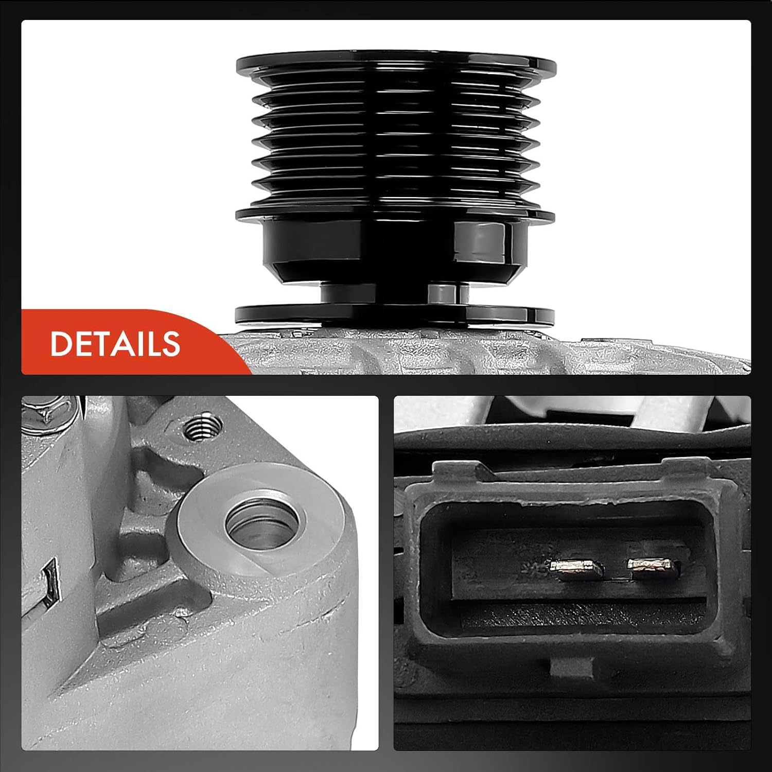 A-Premium Alternator Compatible with BMW E53 Series X5 2004 2005 2006 3.0L, 12V 140A 6-Groove Pulley Clockwise, Replace# 12317530086, 12317532627