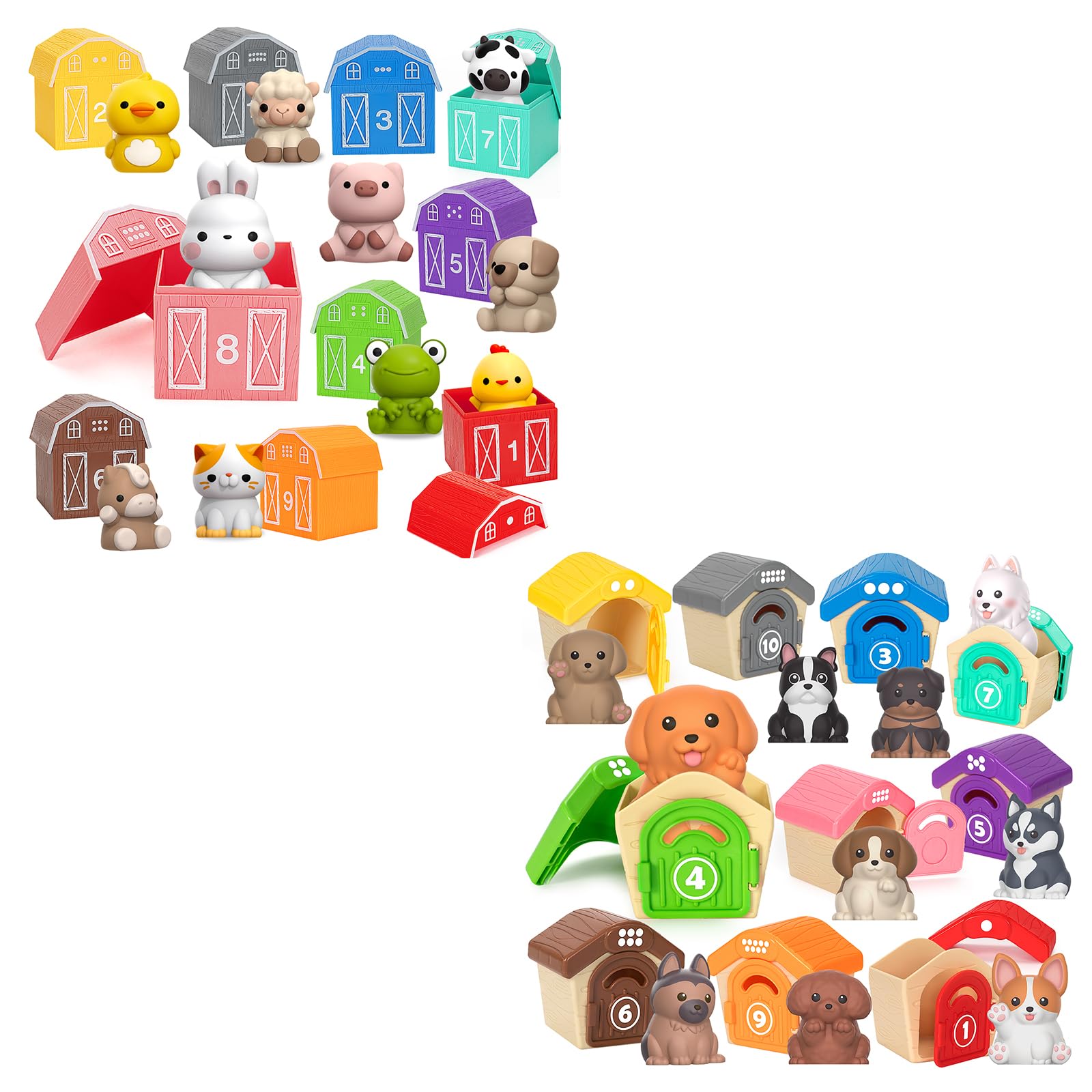 Aigybobo Learning Toys for 1,2,3 Year Old Toddlers, 20Pcs Animals Toys Gifts for Baby Boys Girls Age 12-18 Months