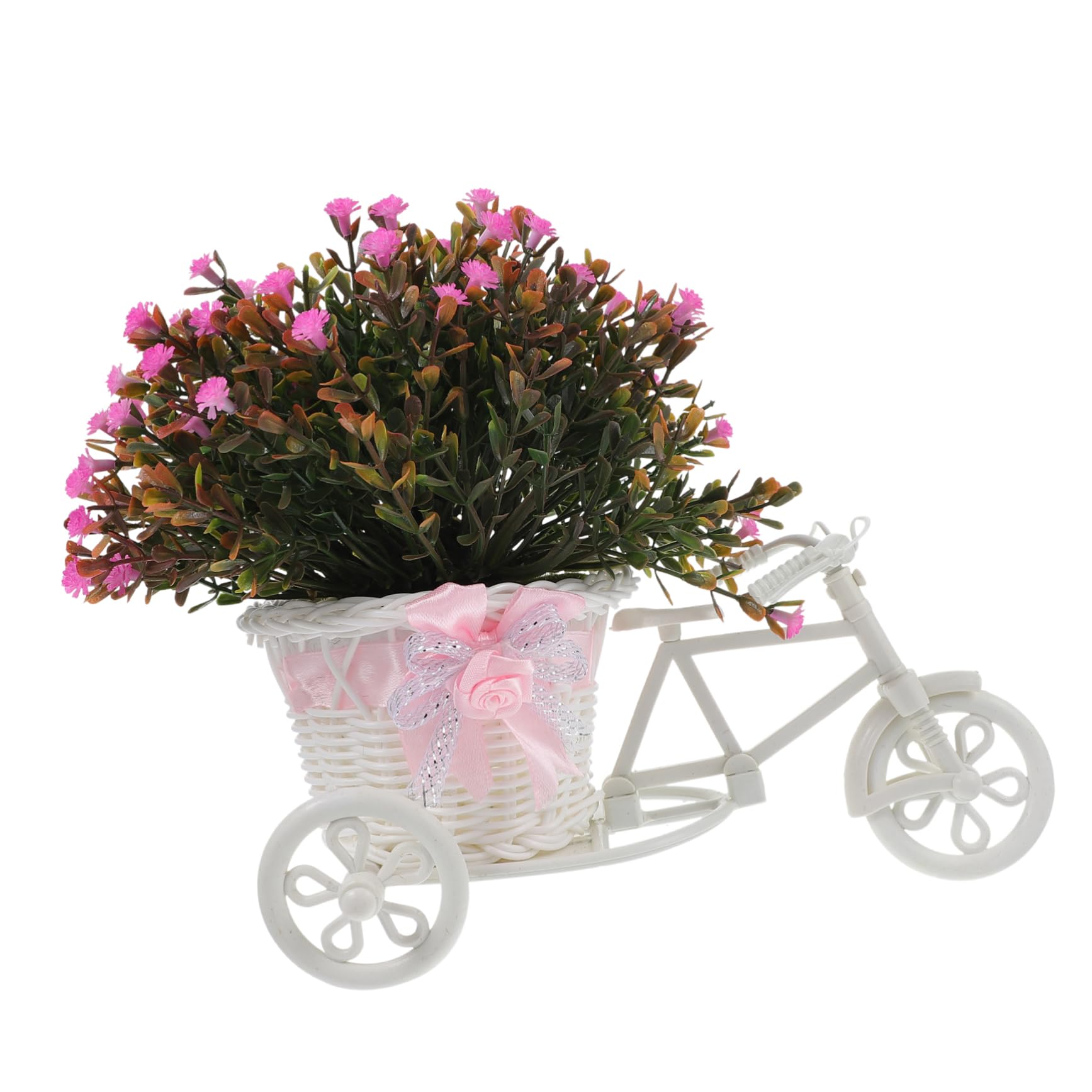 Alipis 2 Piezas Figura bonsái Artificial Plants Bonsai Artificial Cesta de jarrón de Mimbre pequeñas Plantas en macetas Artificiales Bicicleta bonsáis Artificiales Planta en Maceta Falsa