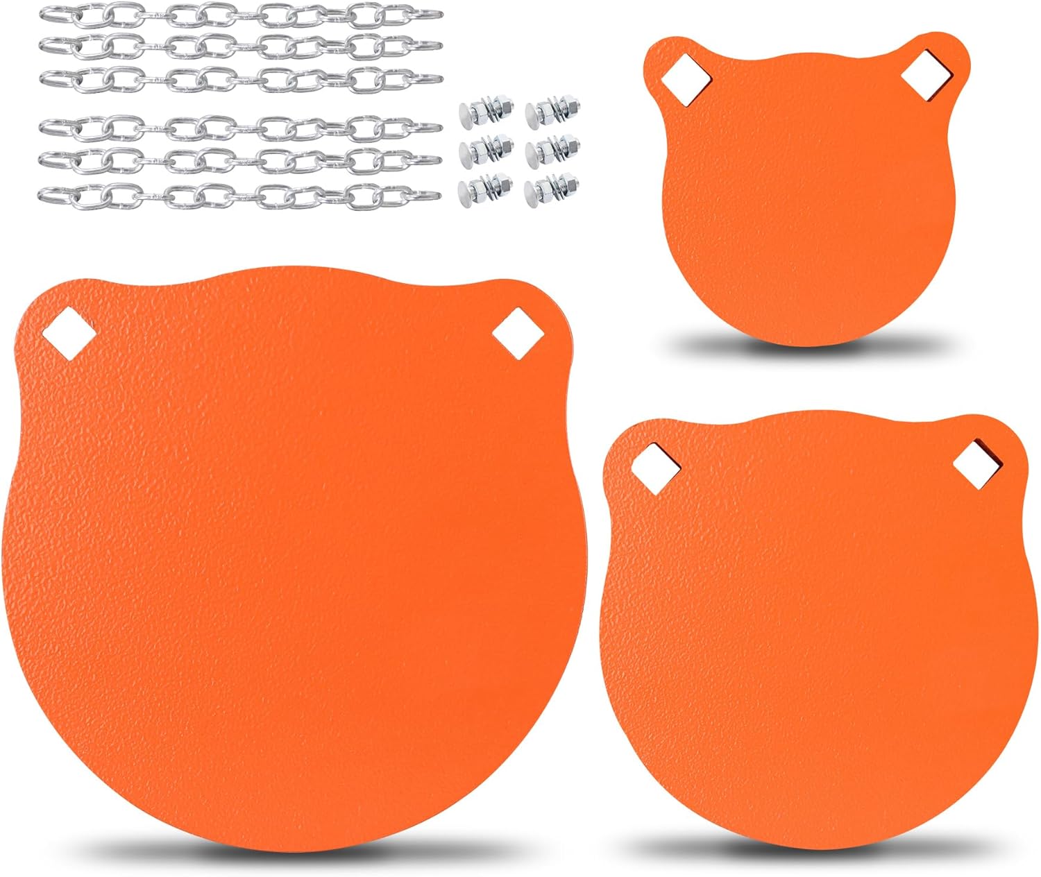 AR500 Steel Shooting Targets, Laser-Cut Metal Targets with High-Visibility Glow Neon Color for Reactive Range Shooting