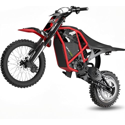 Windone RM7 Electric Dirt Bike for Teens & Adults, 48V 22.5Ah, 37MPH & 45-Mile Electric Motorcycle, 2200W Ebike, 14"/12" Off-Road Tire E-Bike, Dual Hydraulic Brakes, Full Suspension, Fit Age 13+
