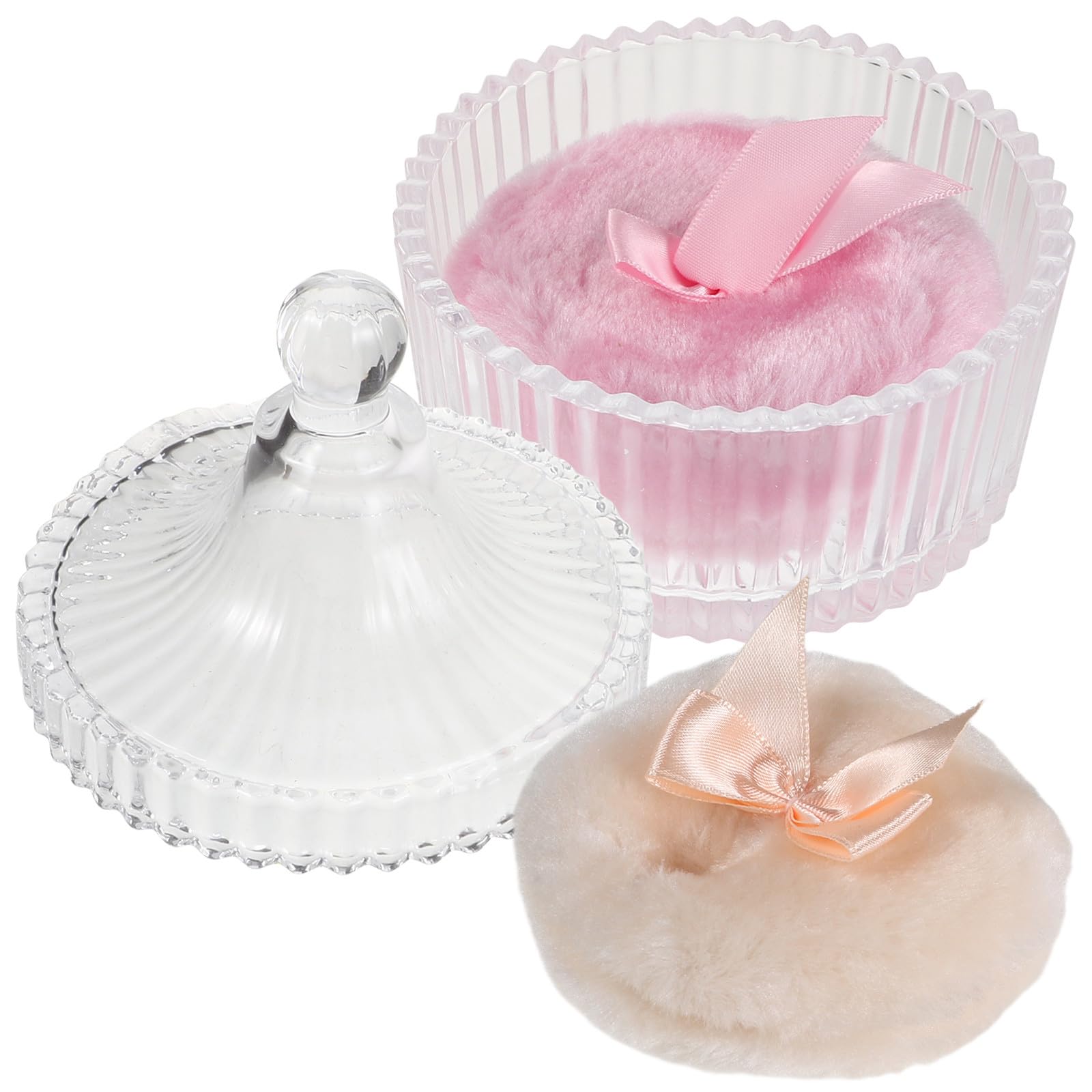 Houppette à poudre pour bébé Angoily avec boîtier en verre - 8