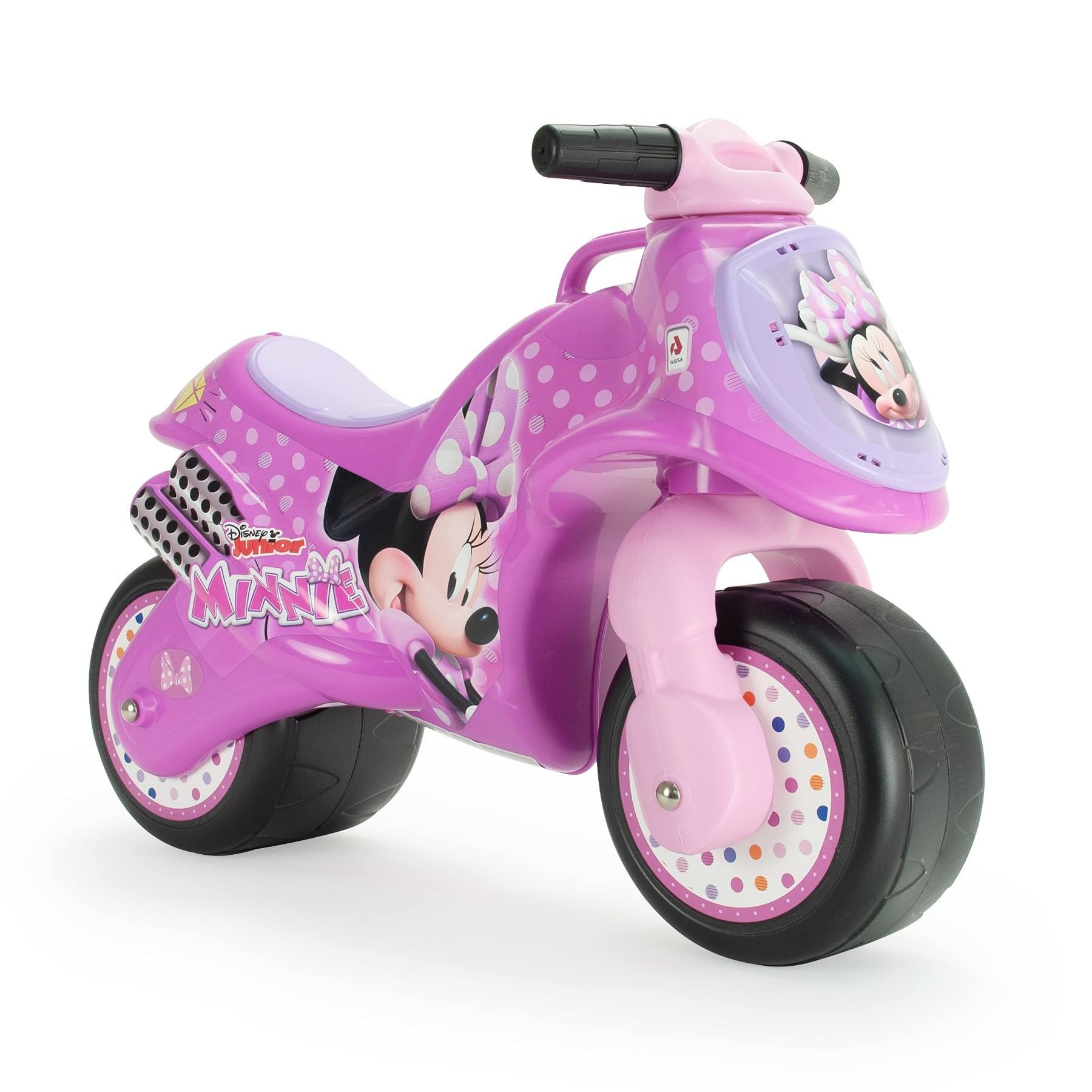 Correpasillos para Niños 1 Año 2 Años 3 Años Neox Minnie Mouse - Moto Correpasillos para Bebé - Moto Juguete de Equilibrio para Niño y Niña - Ruedas Anchas + Ergonómica + Transporte Fácil - INJUSA
