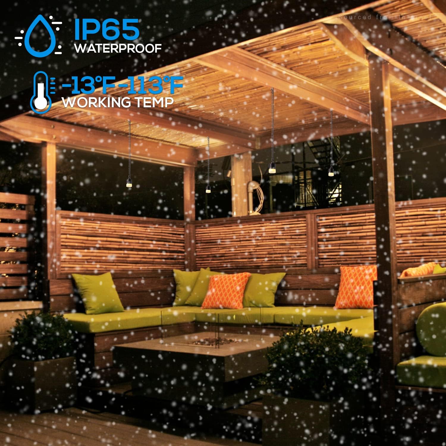 LEONLITE Low Voltage Pendant Lights, 12V Hanging Tree Lights, UL Listed, LED Outdoor Hanging Landscape Light for Gazebo, Pergola, Garden, Aluminum, IP65, Oil Rubbed Bronze, 2700K Soft White, Pack of 4