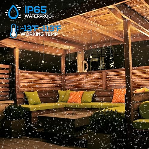 Miniatura 3 de LEONLITE Luces colgantes de bajo voltaje, luces colgantes de árbol de 12 V, certificación UL, luz LED colgante para exteriores para cenador,