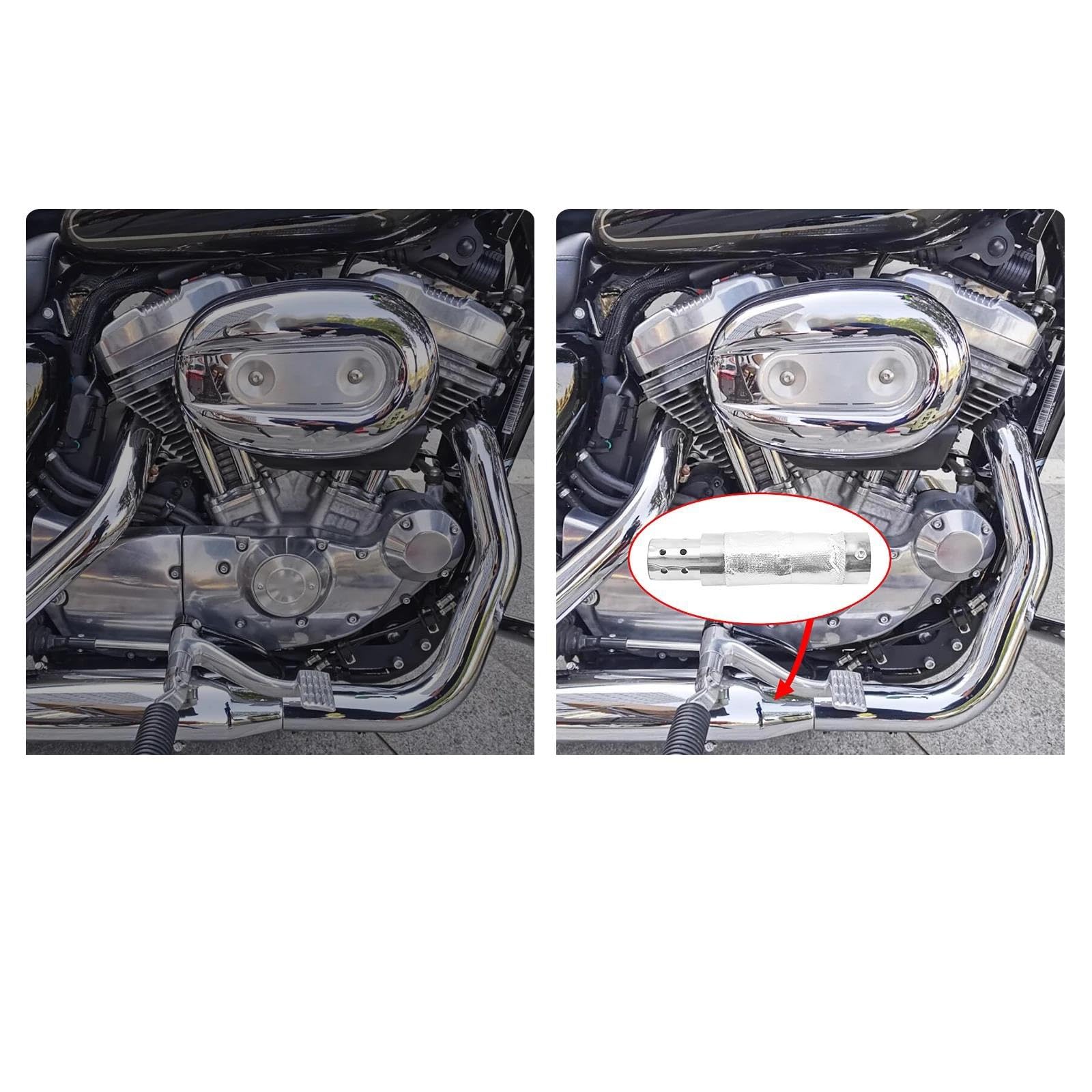 Silenziatore Universale Per Moto Per Tubo Di Scarico Silenzioso Per Harley Sportster XL 48 883 Touring Street Glide Softail Dyna