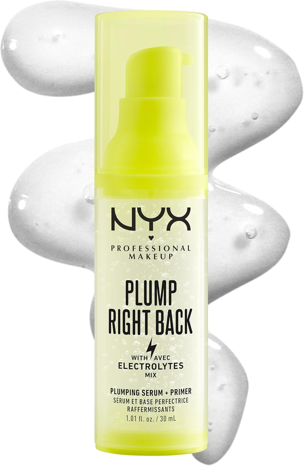 NYX Professional Makeup Primer e siero Plump Right Back, con elettroliti, formula vegana, 30 ml