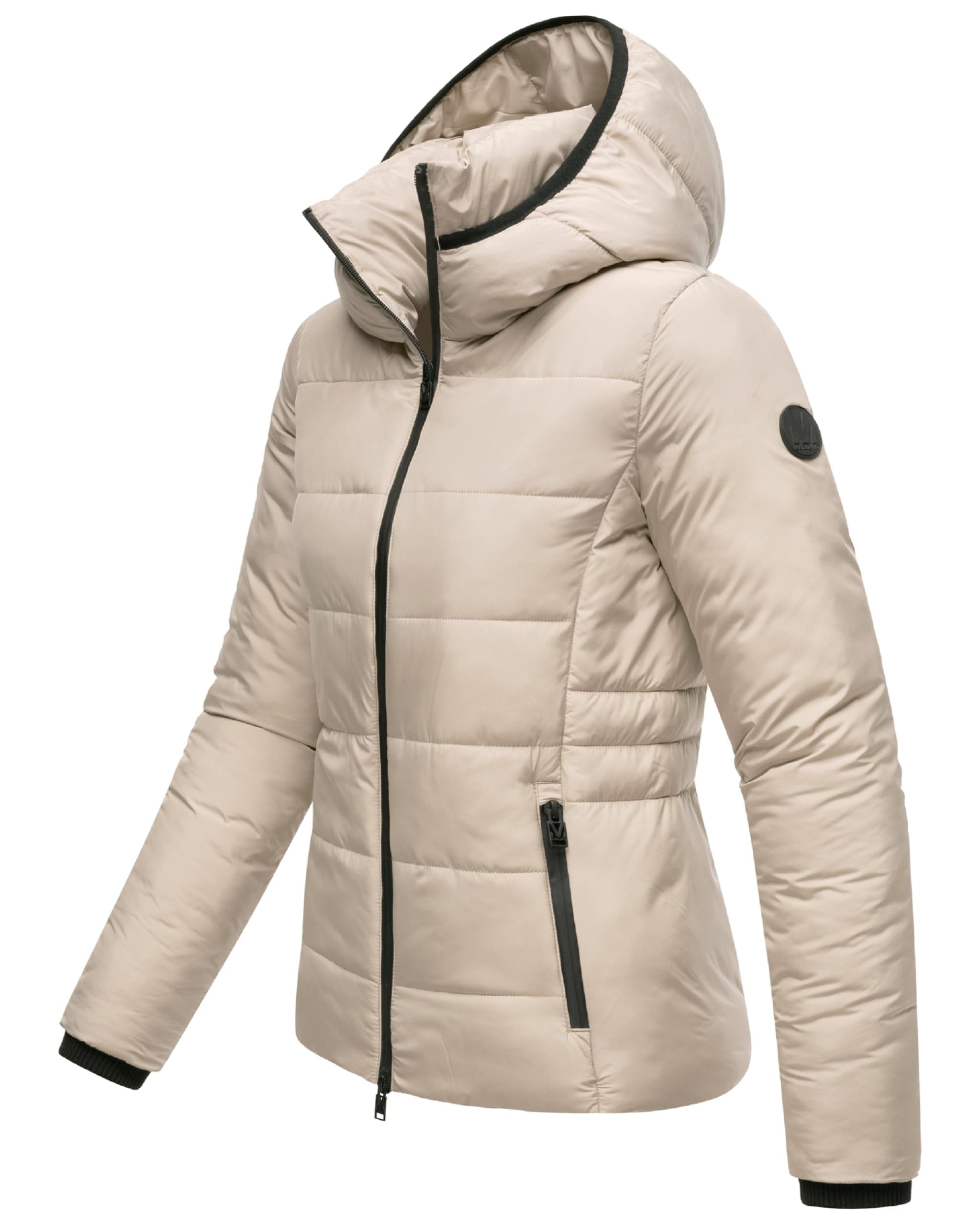 MARIKOO Basic Damen Steppjacke kurz mit Kapuze Radaa 16 XS-6XL