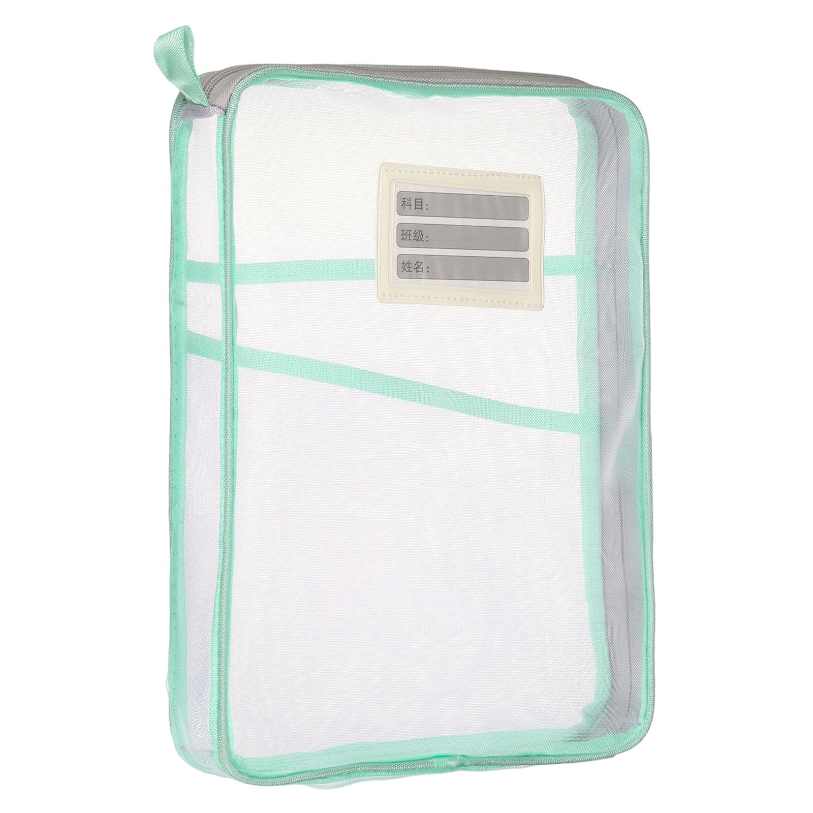 Bolsa de malla con cremallera PATIKIL A4 transparente con varilla de soporte 8