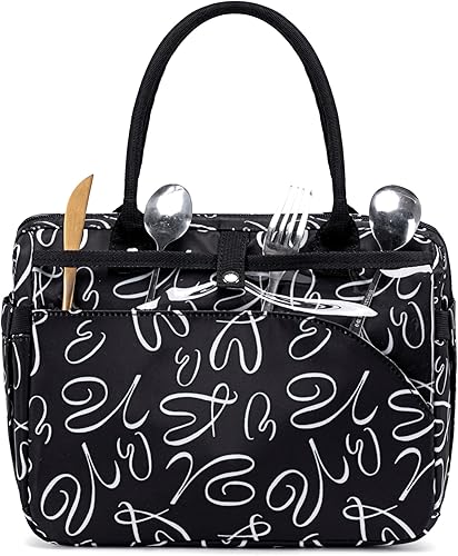 Miniatura 3 de Lonchera térmica para mujer, con diseño floral, grande, hielera, bolsas reutilizables para adultos, para el trabajo, picnic, escuela, playa