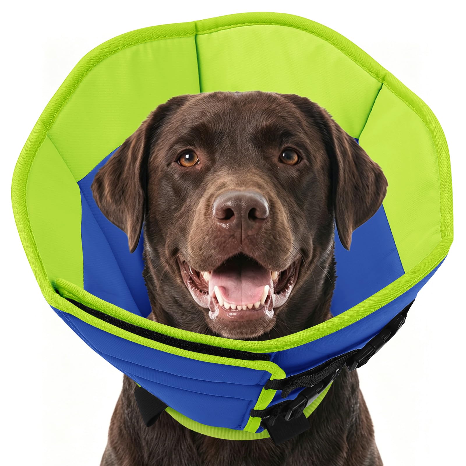 Photo 1 of AOFITEE Cones for Dogs, Soft Dog Cone Collar to Stop Licking, Adjustable Dog Cones Alternative After Surgery for Large Dogs, Pet Cone for Wound Protection with Hook & Loop Closure(PinkGrey,Large)
