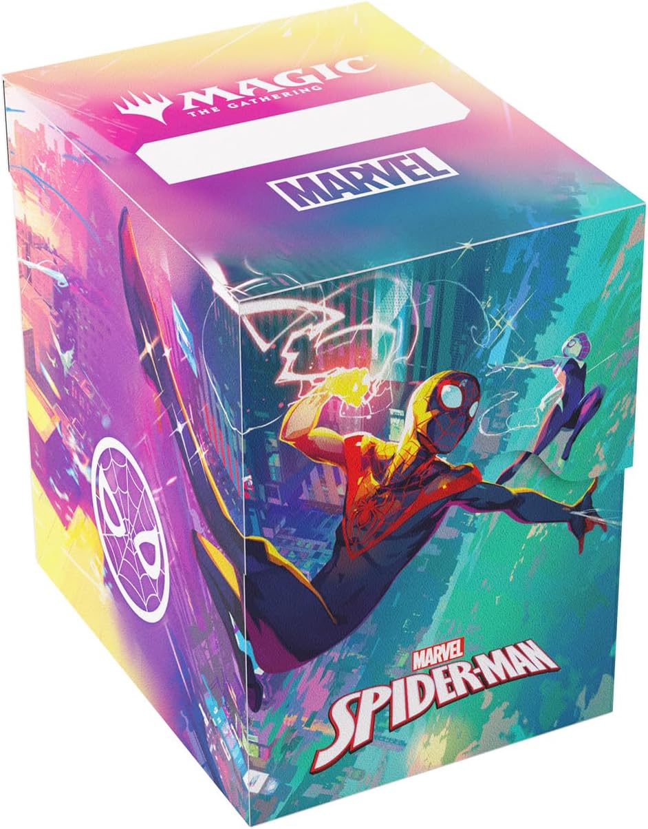 Gamegenic Magic: The Gathering Marvel’s Spider-Man SOFT CRATE - 80+ Spider-Man/Spider-Gwen Design, 2-in-1 Deck Box with Integrated Token Box, Holds 80 Double-Sleeved or 100 Single-Sleeved Cards