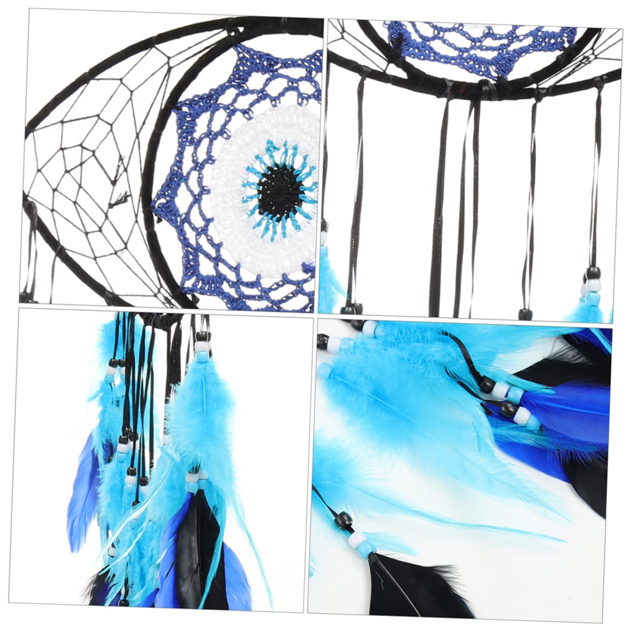 Ciieeo 8 Piezas Decoración De Pared Kits De Campanas De Viento Decoración Americana Colgante De Coche Decoración del Mal De Ojo Atrapasueños para Colgar En La Pared Ojo Atrapasueños Pluma