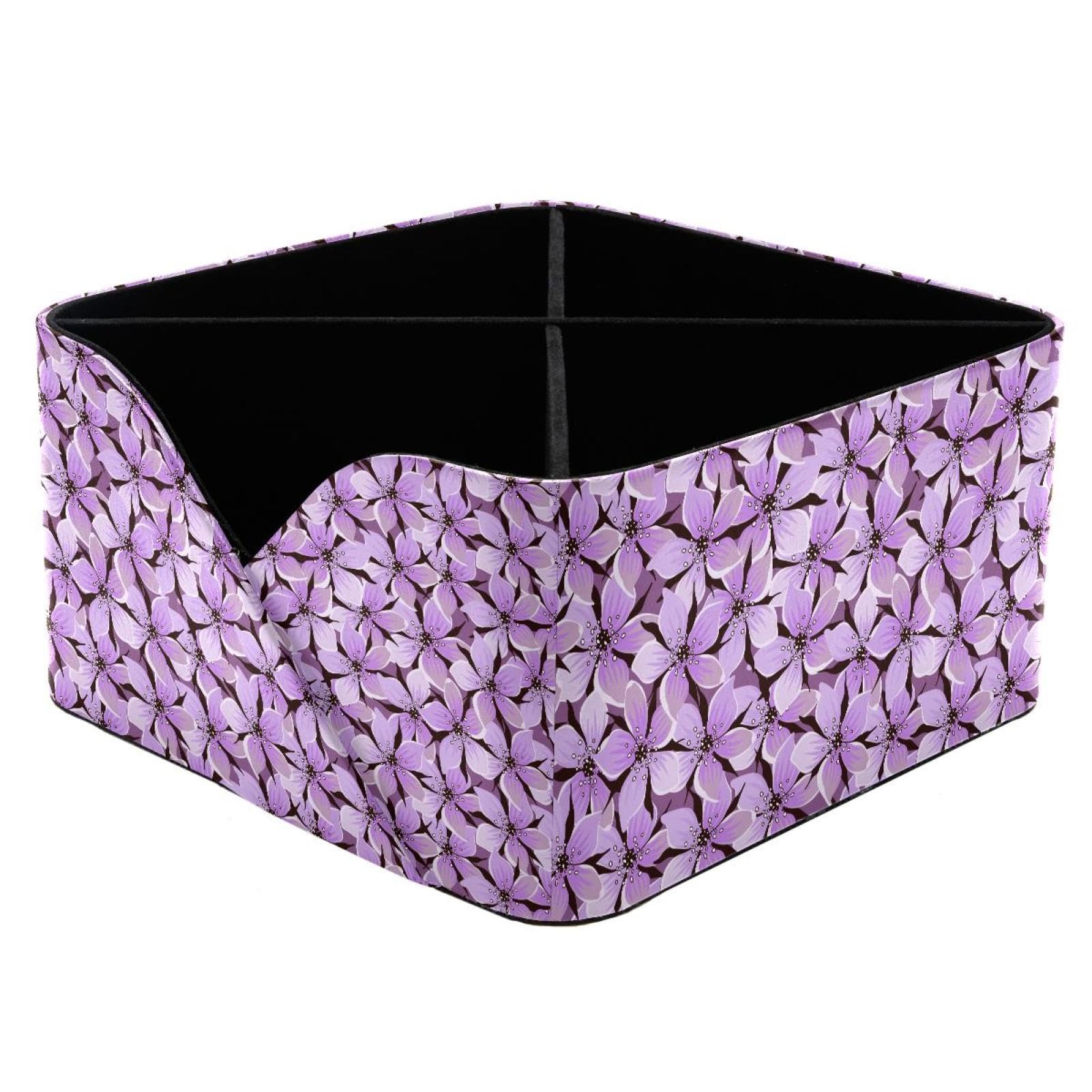 KengjuTesu Cherry Blossom Desktop Organizer Pen Holder, Rectangular Pencil Cup for Office, Study and Makeup Stations