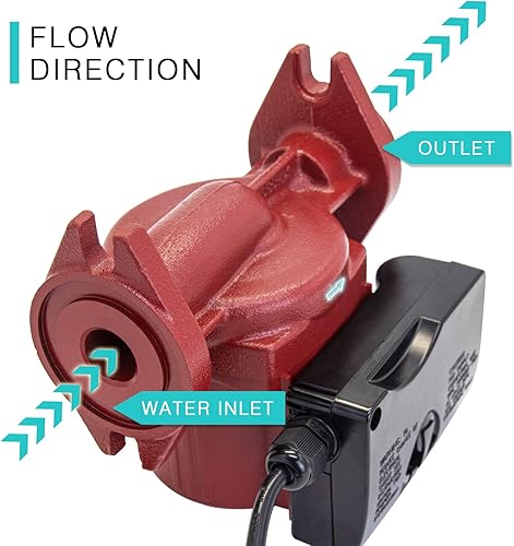 Miniatura 6 de JASSFERRY Bomba de recirculación de 1 pulgada Sistema de recirculación de agua caliente de 1/8 HP Reemplazo de bombas de circulación para calentador