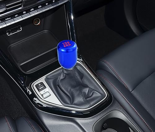 Miniatura 3 de Temzzer Pomo de palanca de cambios de 5 velocidades, cabeza de palanca de cambios de aleación pulida, apta para la mayoría de vehículos automotrices