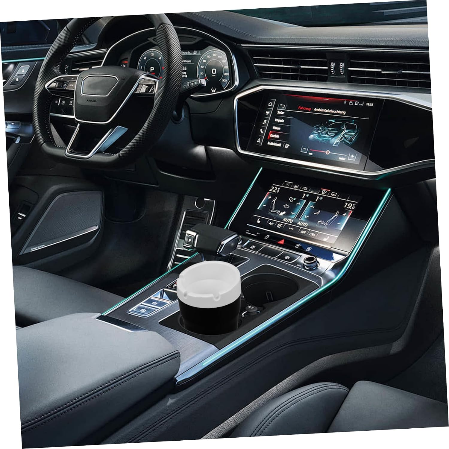 Car Ashtray Lid Wind Self-extinguishing Portable Mini Cigarette Trash Can for Vehicles Stylish Design Fits Cup Holders Easy to Clean
