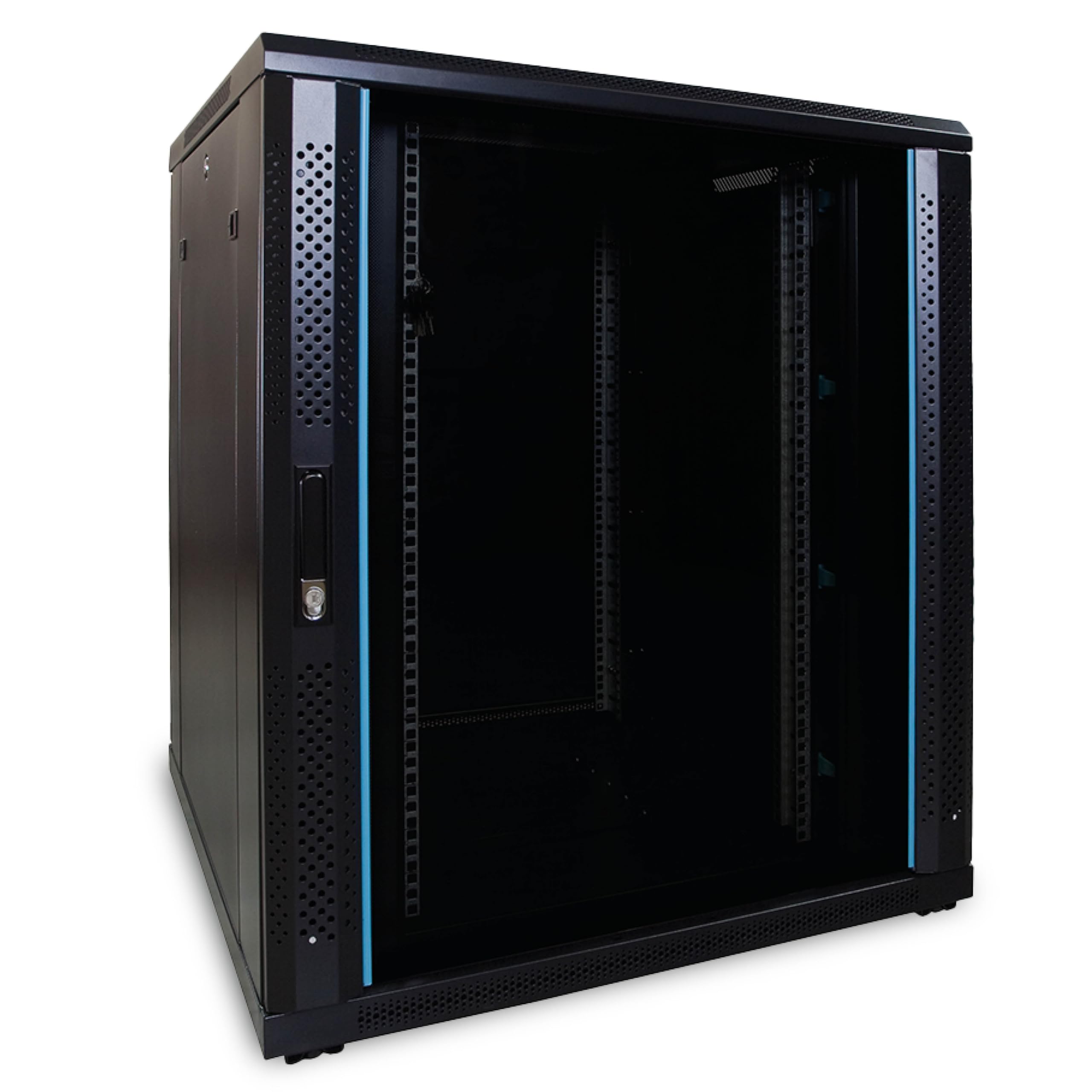 Baie de Serveur 18U avec Porte en Verre 800x800x1000mm (LXPXH) - Noir