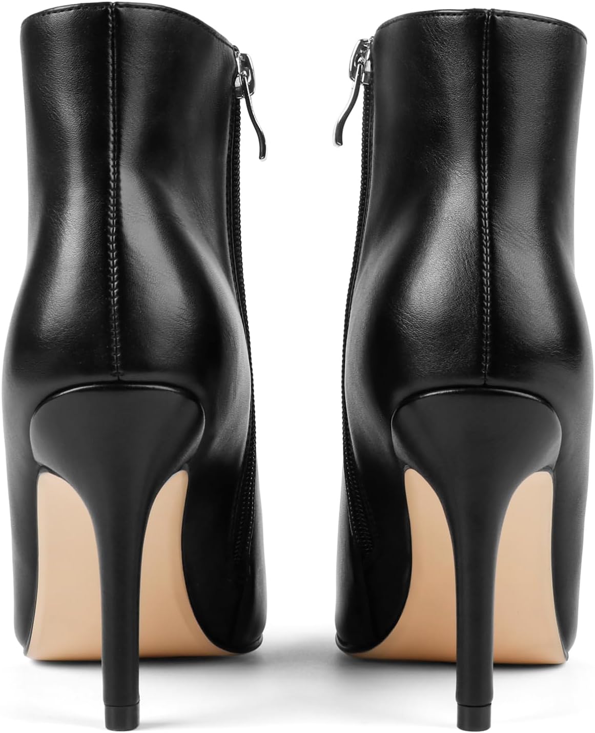 JOY IN LOVE Women's Ankle Boots Middle Heel Pointed Toe Stiletto Boots - Image 4