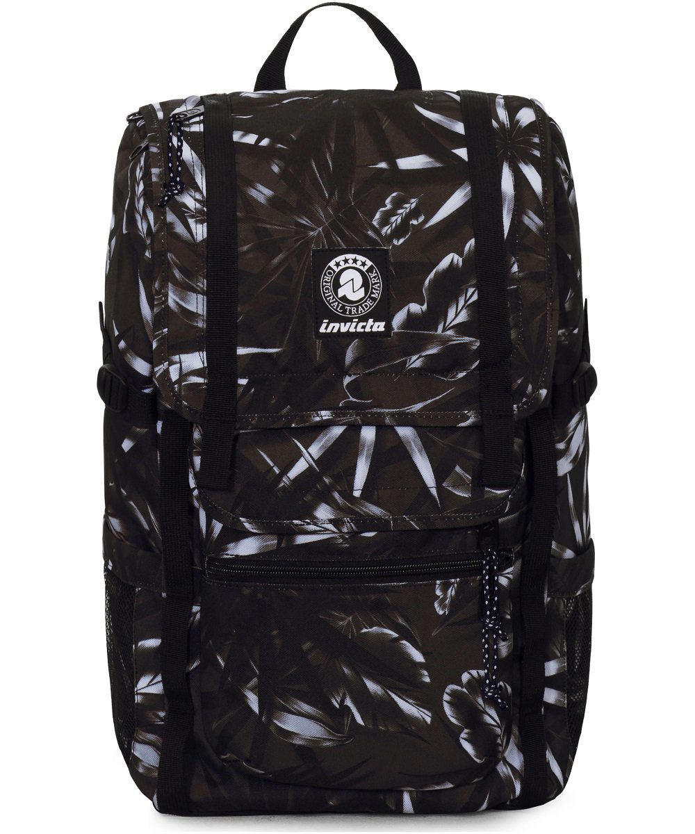 Zaino Invicta Unisex 20 Litri - 30x35x16 Cm, Poliestere, Nylon E Dettagli In Cuoio