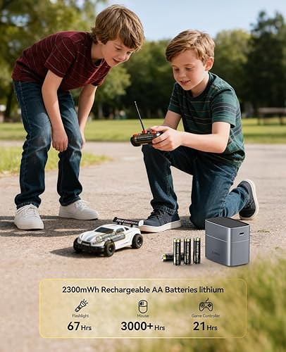 Miniatura 4 de ORICO Baterías recargables AA Litio 8 Pack con cargador rápido, 1.5V, 2300mah