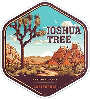 Joshua Tree National Park Sticker - Waterproof Vinyl Decal for Car Bumper, Laptop, Water Bottle, Wall, and Window, Size - 3'' Longer Side