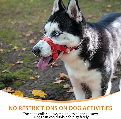 Miniatura 5 de BARKLESS Collar suave para cabeza de perro, herramienta de entrenamiento sin tirones para perros pequeños, medianos y grandes en paseos, collar de