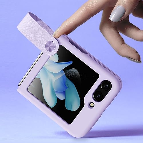 Miniatura 9 de Nillkin Funda para Galaxy Z Flip 5 con correa más ancha 2 en 1 y función atril de silicona a prueba de golpes, funda delgada de silicona para