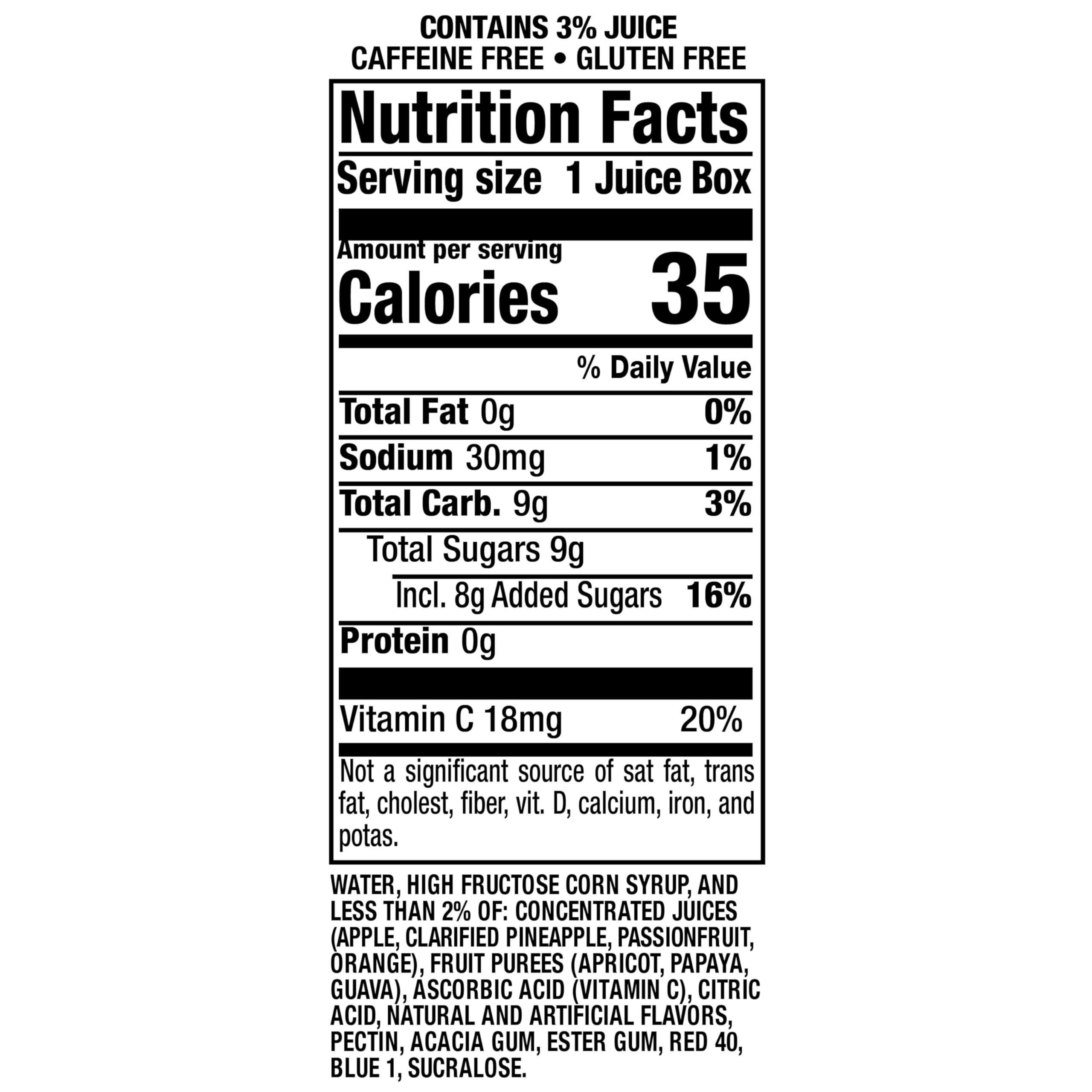 Hawaiian Punch Fruit Juicy Red Juice Drink, 6.75 fl oz boxes, 32 Count (4 Packs of 8), Ready-to-drink, On-the-go, Caffeine-free, Carbonation-free, Gluten-free, Excellent Source of Vitamin C