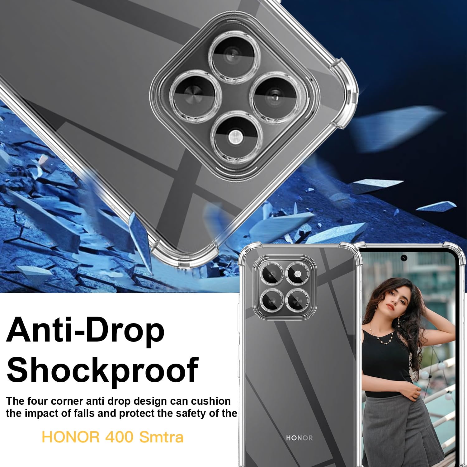 Cover Compatibile Con Honor 400 5G Custodia, Con Paraurti