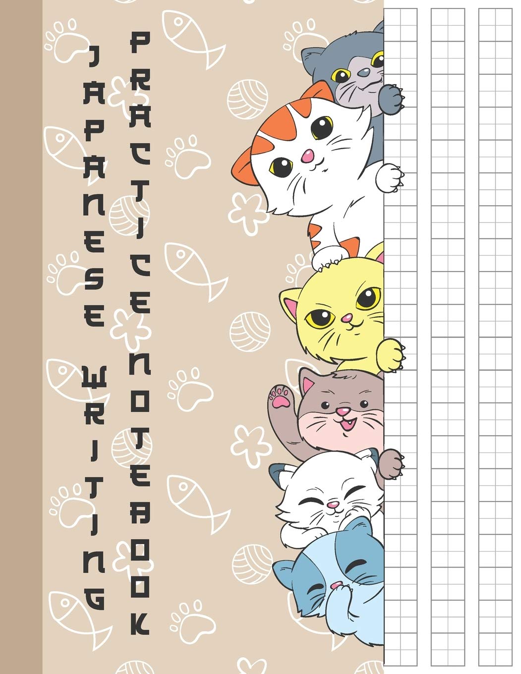 Buy Japanese Writing Practice Cute Kawaii Cats in Blank Genkouyoushi