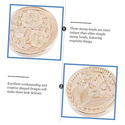 Miniatura 4 de TOYANDONA Sello de cera de cabeza de cobre, decoración retro, sello de cera de sellado, cabeza de sello de cera de cobre, sello de cera de latón,