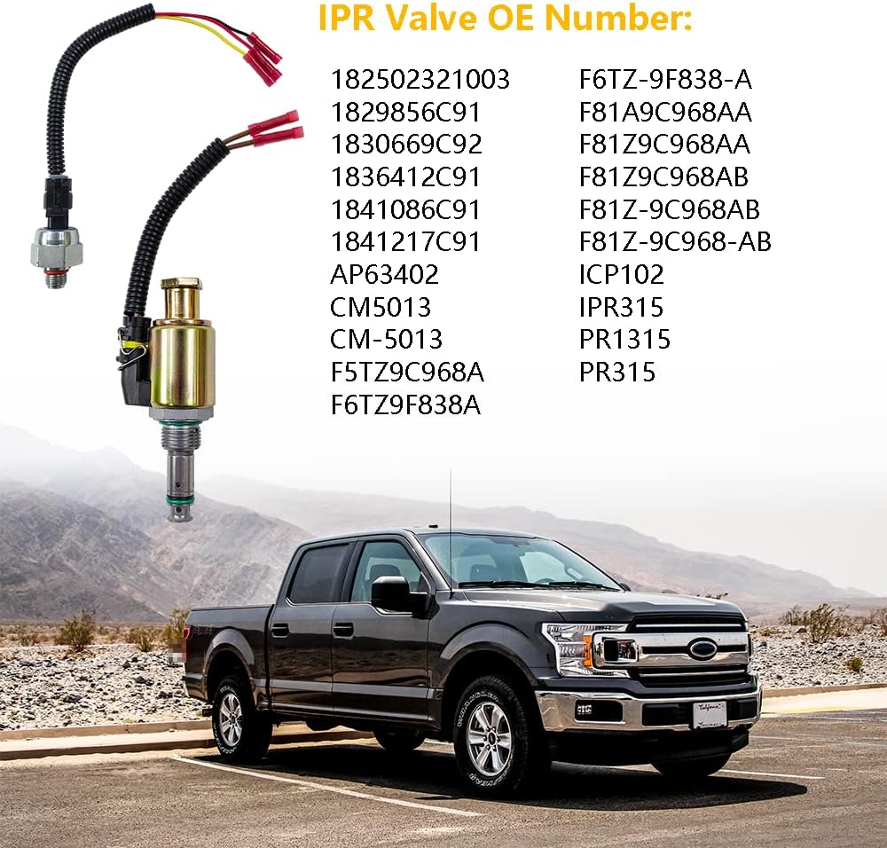 7.3 Injector Pressure Regulator IPR Valve with Injection Control Pressure ICP Sensor & Pigtail | Fit for Ford F250 F350 F450 F550 Super Duty E350 E450 E550 Econoline Excursion | OE# F81Z9C968AA