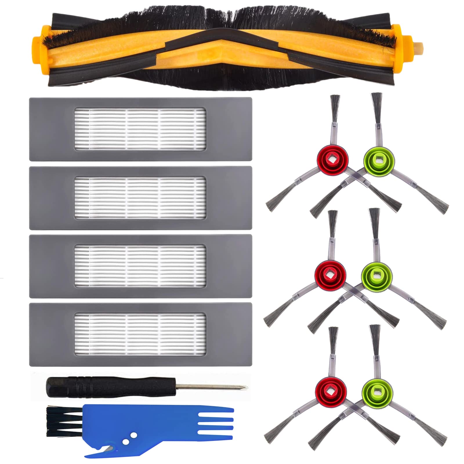 Replacement Parts Kit for Ecovacs DEEBOT OZMO T8 AIVI Deebot T8, N8, N8 Pro, N8 Pro Plus, N8 Plus, 920, 950, T5, N7 Robot Vacuum Deebot T5 Spare Parts, Ecovacs N8 pro Plus Accessories