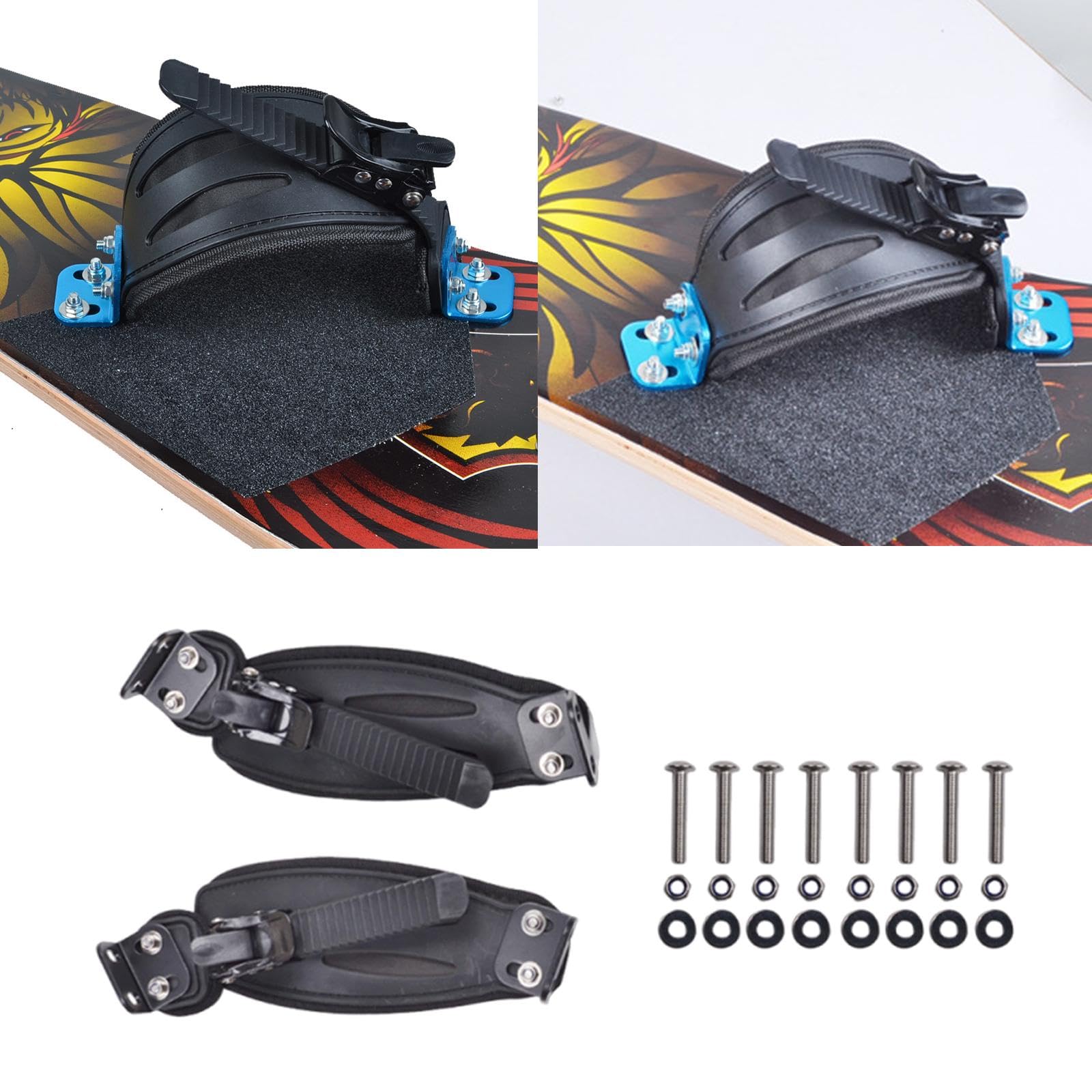 Fenteer Sangles de Pied pour Skateboard Mountain Support de Pied pour Skateboard