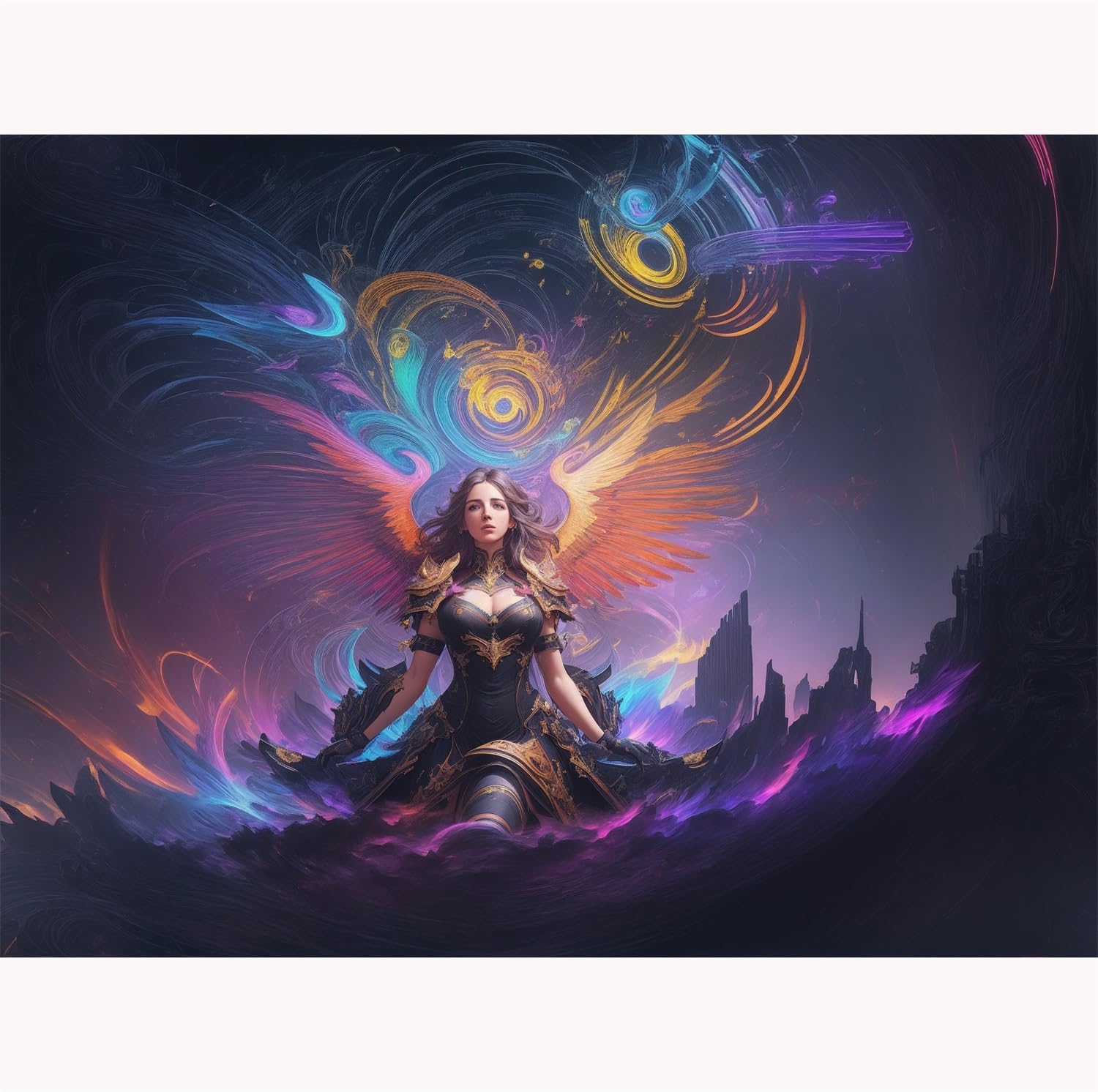 2000 Teile Erwachsenenpuzzle, Frauen-Traumflügel-Puzzle, DIY-Familienspiele Geschenk, Papierpuzzles 70x100cm